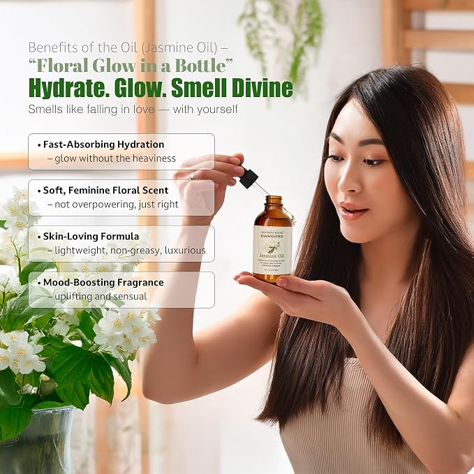 Jasmine Body, Hair & Nail Oil: Nourishing & Fast-Absorbing, Lightweight Glow - Image 6