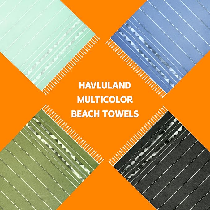 HAVLULAND Turkish Beach Towels, Oversized 40"x72" Turkish Bath Towel, Highly - Image 4
