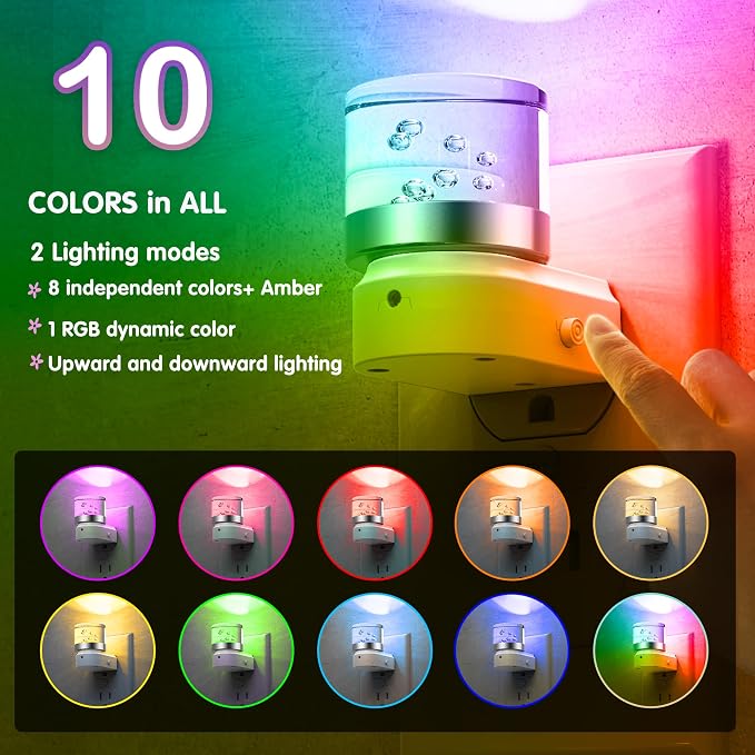 L LOHAS LED Night Light, Night Lights Plug into Wall, Color Changing Nightlight - Image 3