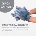 4 Pairs Exfoliating Gloves, 100% Nylon, Dual Texture Body Scrub - Image 7