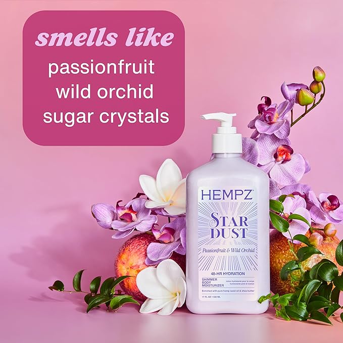 Hempz NEW Star Dust Body Lotion, Iridescent Glow Shimmer, Passionfruit and Wild - Image 4