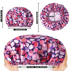 Shower Caps for Women, Double Layers Shower Cap Reusable Waterproof, Bathing - Image 4