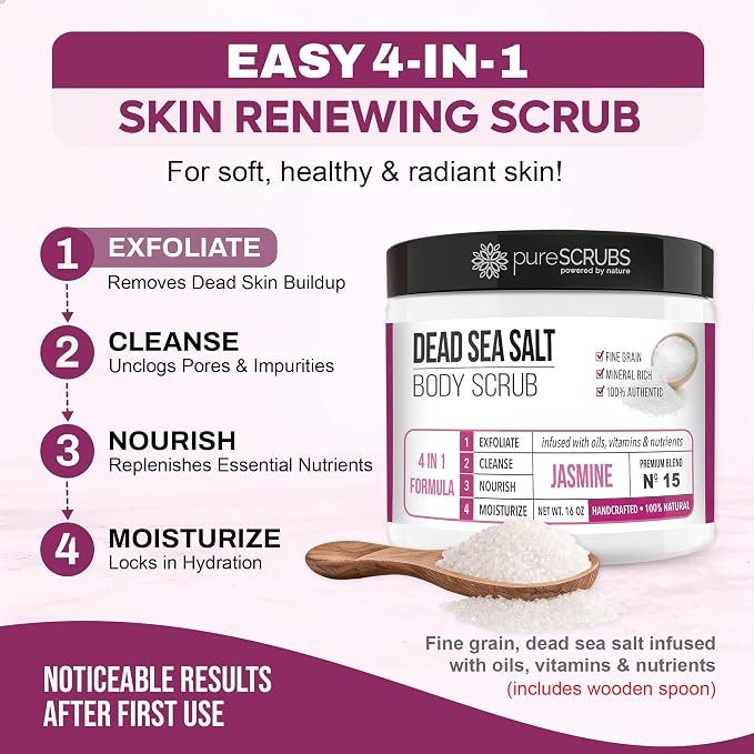 pureSCRUBS Premium Jasmine Body Scrub Set - Image 3