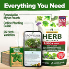 HOME GROWN 25 Herb Seeds for Planting 8, 700+ Non-GMO Heirloom Seeds | Extra - Image 8