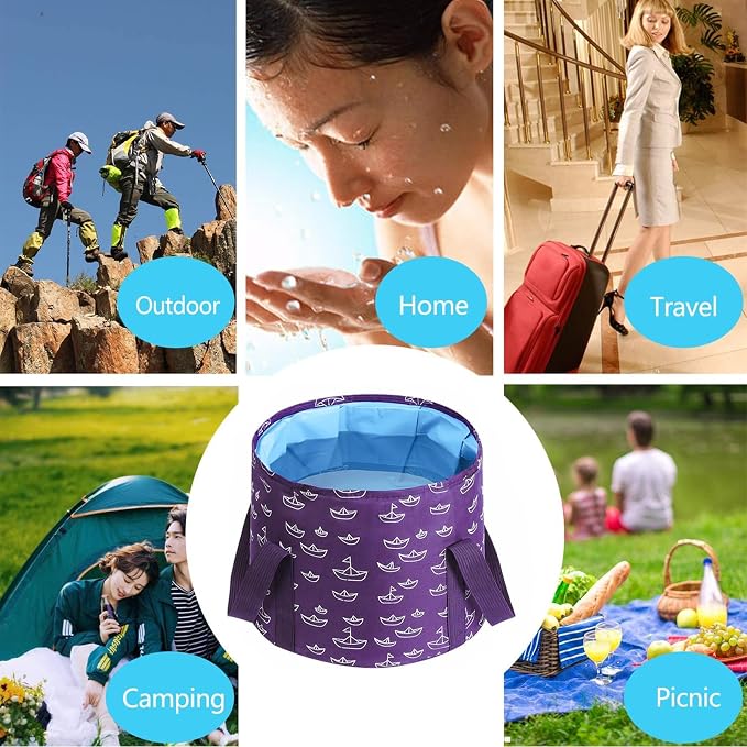 Collapsible Bucket for Soaking Feet, Foot Soaking Bath Basin Portable, Foot Spa - Image 3