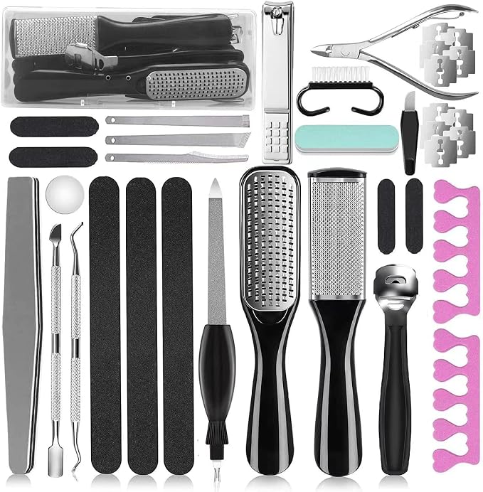 Pedicure Kit, 36 in 1 Foot Care Tools Stainless Steel Foot Rasp Dead Skin by Beautifyyourlife