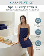 Casa Platino Luxury Cotton Bath Towel Set - Image 2