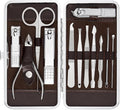 Professional Manicure and Pedicure Kit, 12-Piece Premium Grooming Set by Tseoa