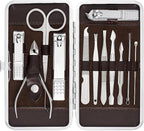 Professional Manicure and Pedicure Kit, 12-Piece Premium Grooming Set by Tseoa