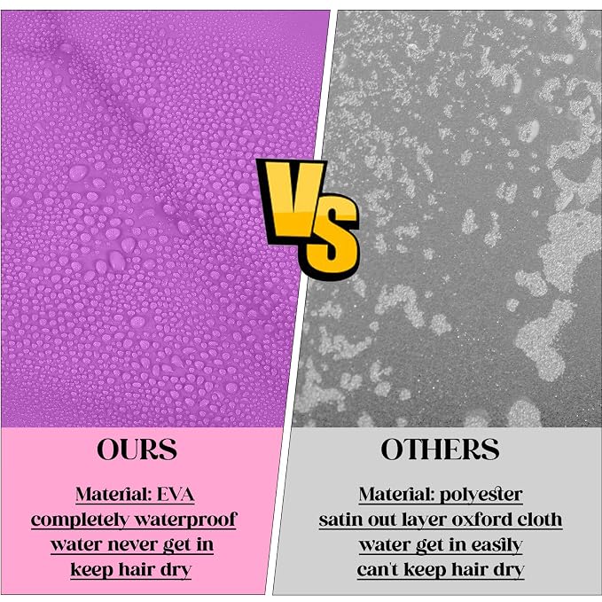 2 Pcs Large Shower Cap for Braids, Extra Long Shower Cap for Women Long Hair & - Image 6