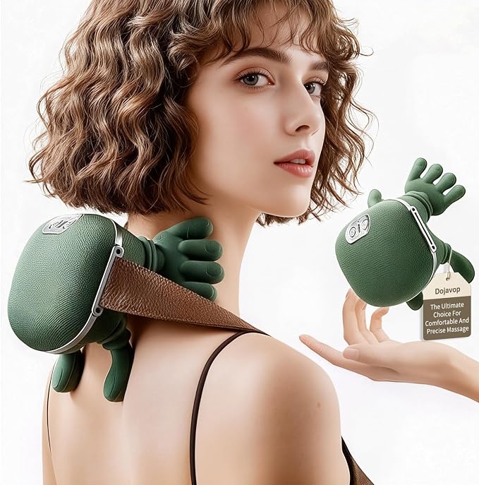 Neck Massager with Heat for Pain Relief Deep Tissue Cordless Neck and Shoulder by Dojavop