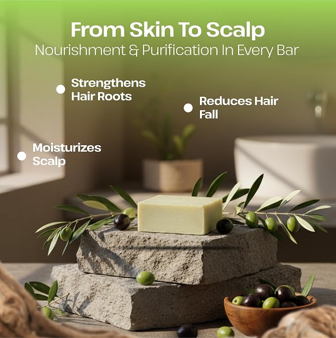 Dr.Ancient Olive Oil Soap Bar, Organic Soap Bars Handcrafted the Traditional Way - Image 4