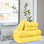 BOUTIQUO 6 Pack Cotton Towel Set, Contains 2 Bath Towels 28x55 inch, 2 Hand - Image 3