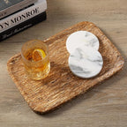 Karibiber Natural Marble Vanity Tray, 11.8" Travertine/Stone Bathroom Tray - Image 5
