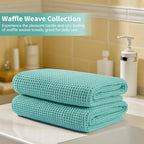 MICROFI New Microfiber Waffle Bath Towels, 2 Pieces, Fast Drying, Lint Free 430 - Image 6