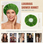 Reusable Shower Cap for Women, Large Waterproof Shower Bonnet - Image 4