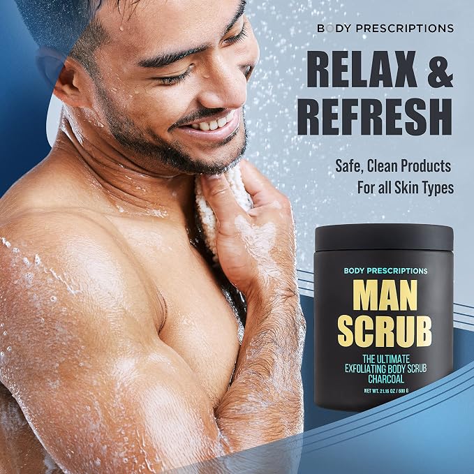Body Prescriptions Men’s Exfoliating Body Scrub – Ultimate Skin Cleansing Wash - Image 2