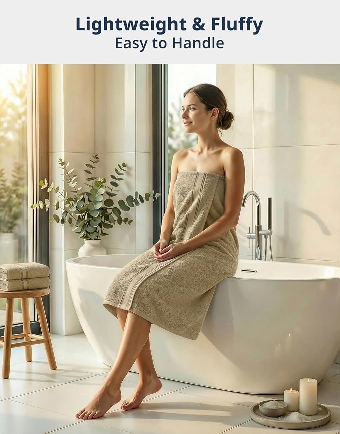 LANE LINEN 100% Cotton Bath Towels Set of 4 - Image 2