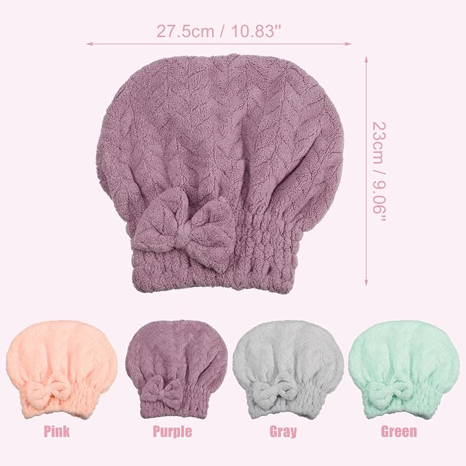 VOCOSTE Diamond Shape Hair Drying Towel Dry Cap, Quick Drying, Lightweight - Image 4