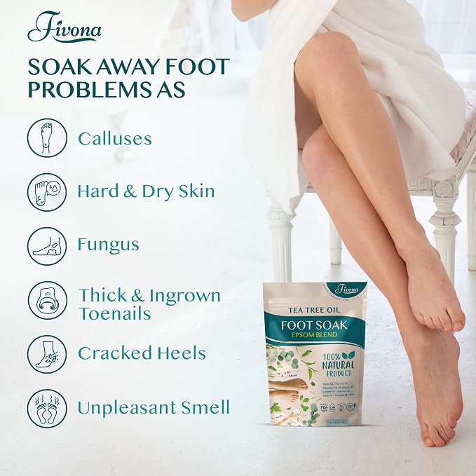 Fivona Tea Tree Foot Soak Blend 14.1 oz - Image 2