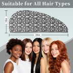 VOOVA & MOVAS Dark Gray Microfiber Hair Towel Wrap - Image 4