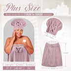 Xtinmee 2 Sets Plus Size Womens Wrap Towel - Image 2