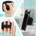 Silicone Back & Face Scrubber & Bath Glove Set 3PCS, 13.4'' Gentle Back Scrubber - Image 4