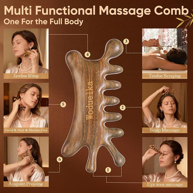 Wooden Gua Sha Facial Tool – Mother’s Day Gift - Image 2