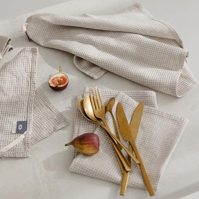 European Flax Linen Kitchen Towels Set of 2 - Image 4