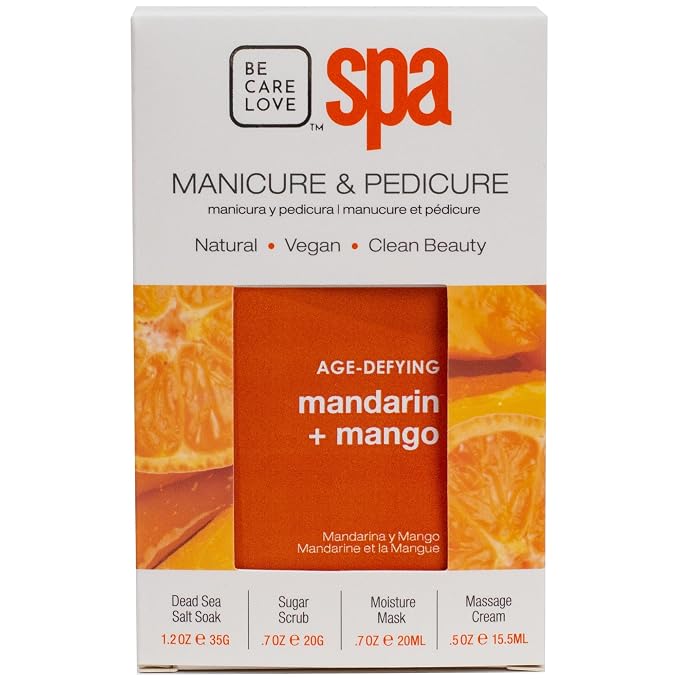 BCL Spa Mandarin + Mango Professional Pedicure Kit Foot Spa Set – Exfoliate - Image 2