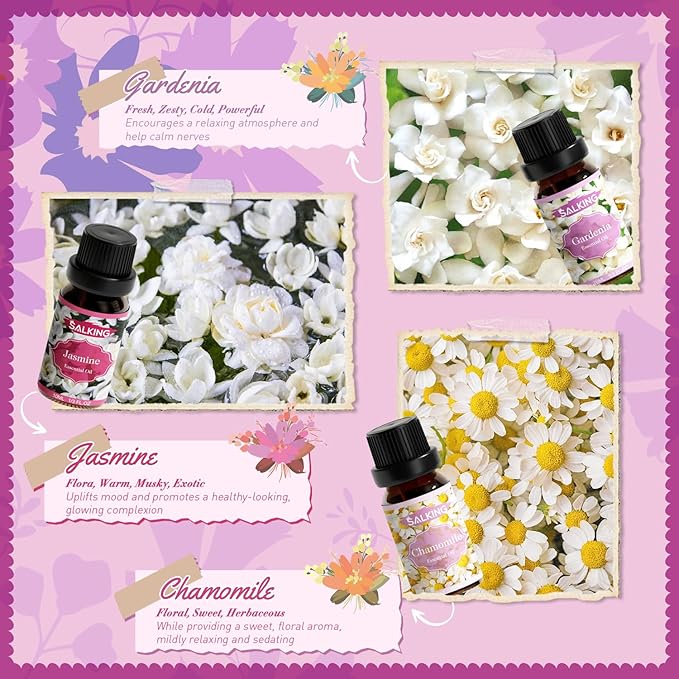 SALKING Floral Essential Oils Set, Premium Pure and Natural Essential Oils - Image 4