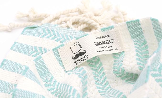 Bazaar Anatolia Turkish Beach Towel – 100% Cotton, Quick Dry, Sand Free Towel - Image 9