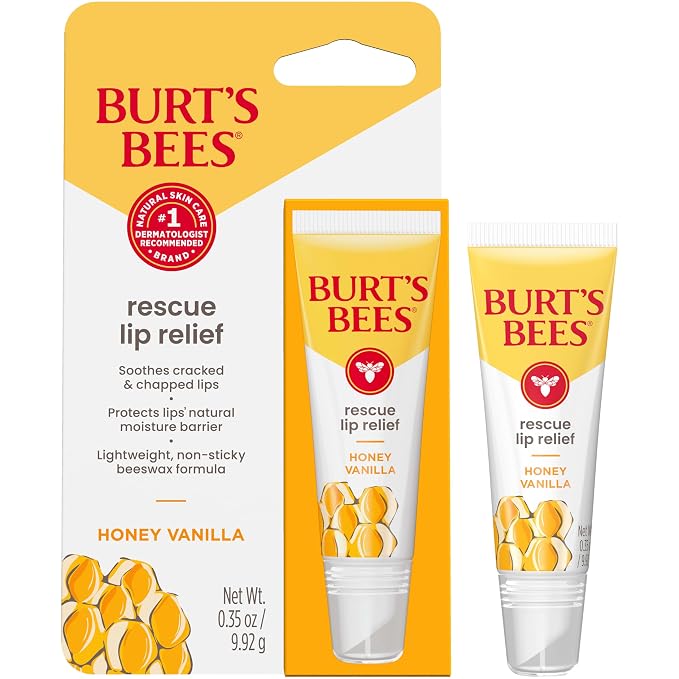 Burt's Bees Rescue Lip Relief, Honey Vanilla, Hydrating Lip Balm - Image 11