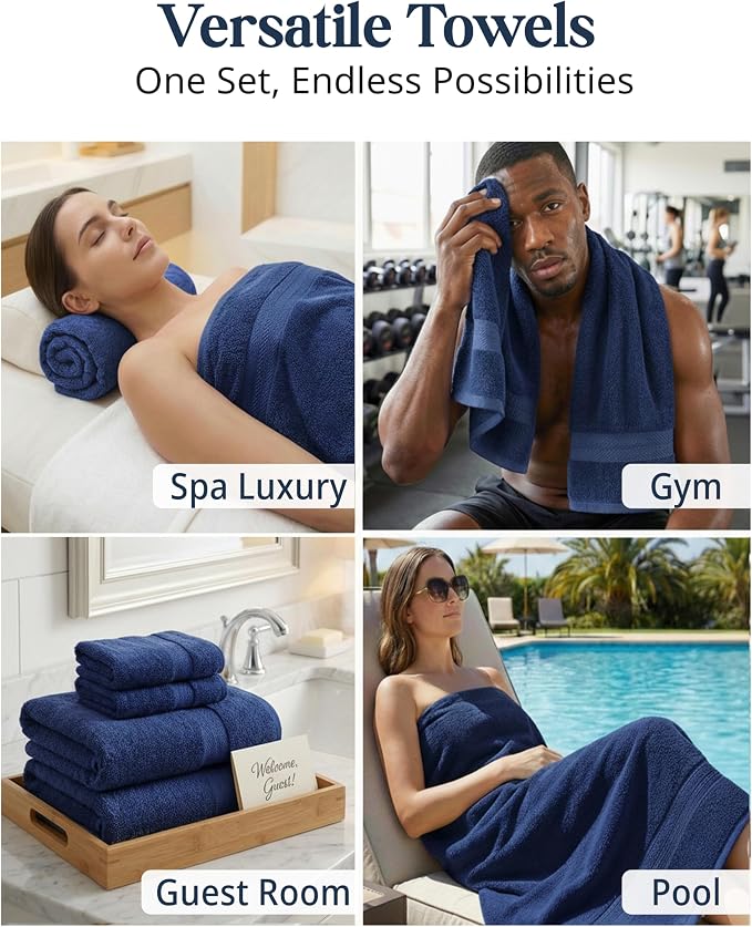 LANE LINEN 24 PCs Bath Towel Set - Image 7