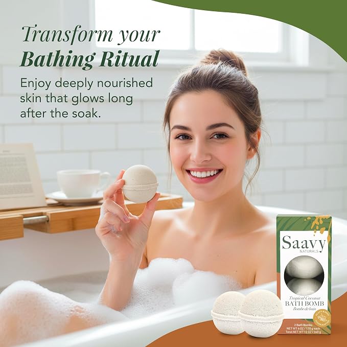 Saavy Naturals Bath Bombs – Relaxing Foaming Fizz Bubbles, Organic Bath Bombs - Image 2