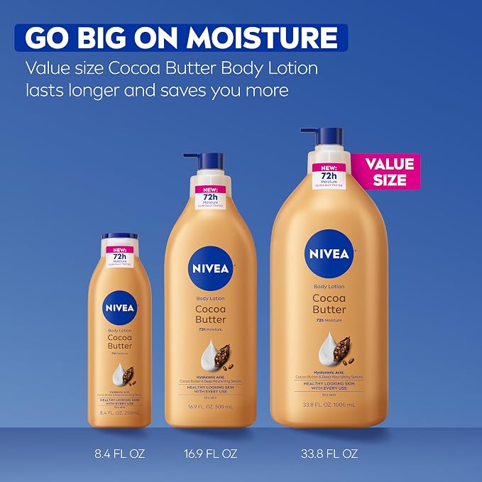 NIVEA Cocoa Butter Body Lotion for Dry Skin - Image 8