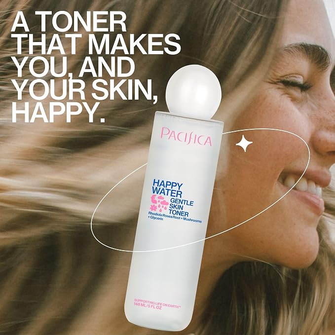 Pacifica Happy Water Hydrating Facial Toner – Vegan Ceramides, Hyaluronic Acid - Image 13