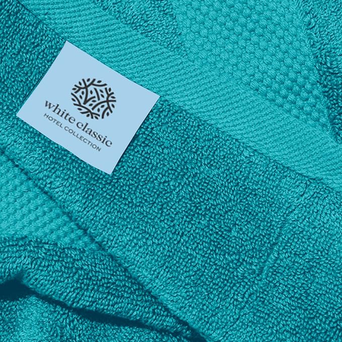 White Classic Luxury Aqua Hand Towels - Image 5