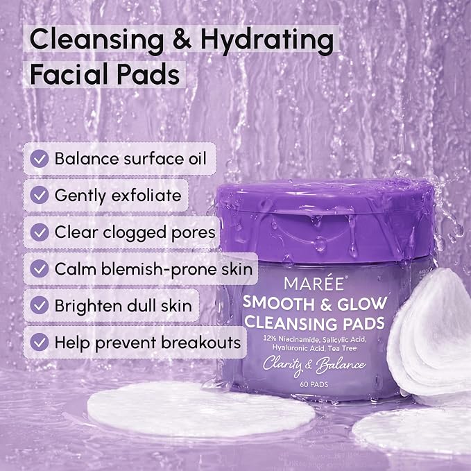 MAREE Niacinamide Toner Pads for Face – Exfoliating Pads - Image 3