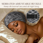 LULUSILK Mulberry Silk Lined Sleep Cap, No More Frizzy Tangled Hair, Stay On - Image 4