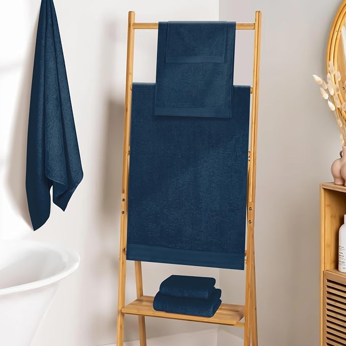 Ultra Soft 6 Pack Cotton Towel Set, Contains 2 Bath Towels 28x55 inch, 2 Hand - Image 3