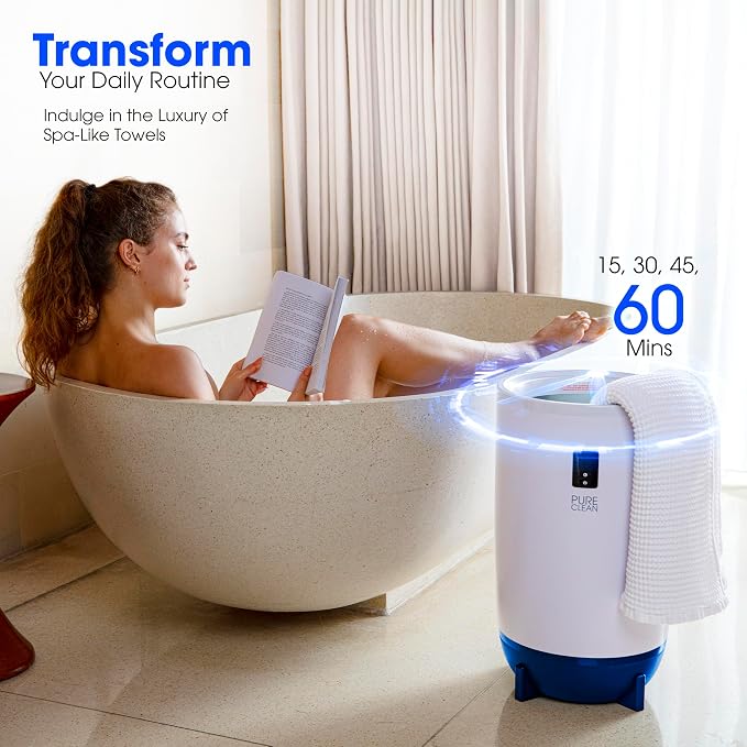 PureClean Towel Warmer Bucket, Portable Blanket Heater - Image 3