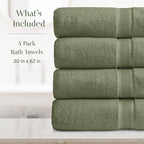 Springtree Home Luxury Viscose from Bamboo Bath Towel Set of 4 | 35% Viscose - Image 2