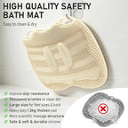 XL Shower Foot Scrubber Mat, Silicone Feet Massage Scrubber in Shower Clean - Image 6
