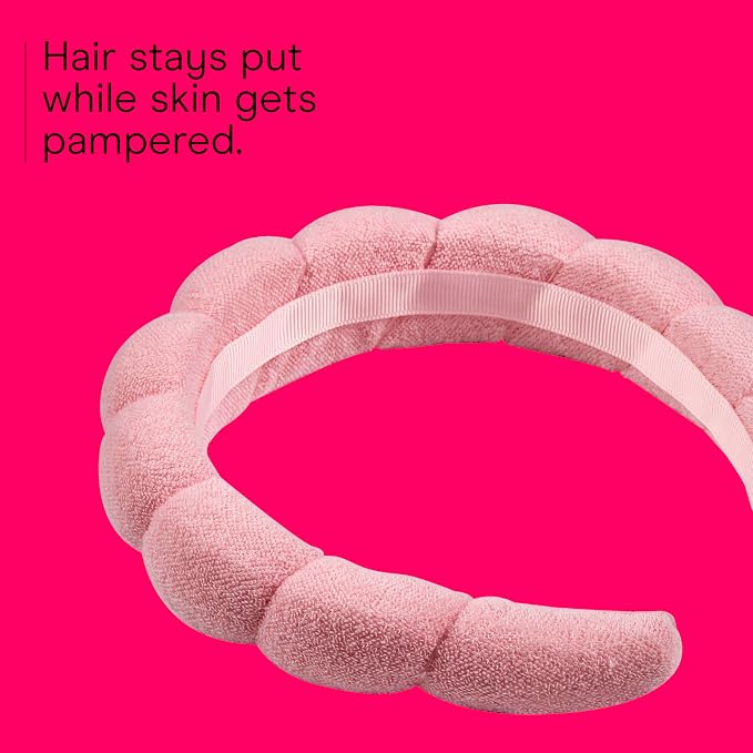 Conair Spa Makeup and Face Washing Headband, Ultra-Absorbent Microfiber Headband - Image 3