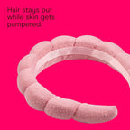 Conair Spa Makeup and Face Washing Headband, Ultra-Absorbent Microfiber Headband - Image 3