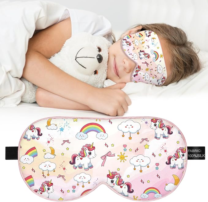 Kids Silk Sleep Mask: 100% Mulberry Silk Eye Mask by spacepower