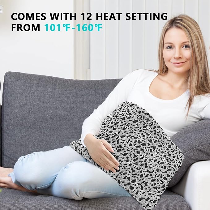 Heating Pad for Back Pain and Cramps Relief, Ultra Soft Microplush Heating Pad - Image 4