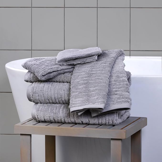 SKL Home CloudSoft 100% Cotton Luxury 6-Piece Towel Set, 600 GSM, Ultra Plush & - Image 4