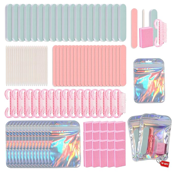 Disposable Manicure Kit Professional, 18 Set Press On Nail Tool Kit by Unknown